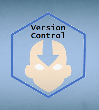 Cabeza de Aang, el avatar con las palabras Version Control