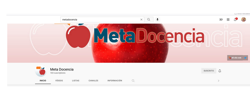 Nuevas imagenes de perfil, nuestro logo con un fondo celeste y una manzana real detrás de nuestro nombre con fondo naranja